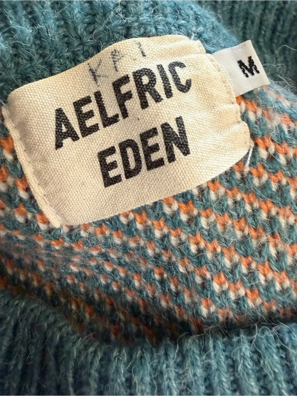 Aelfric Eden vintage Cow Pasture Knit Sweater Womens Medium Cottagecore